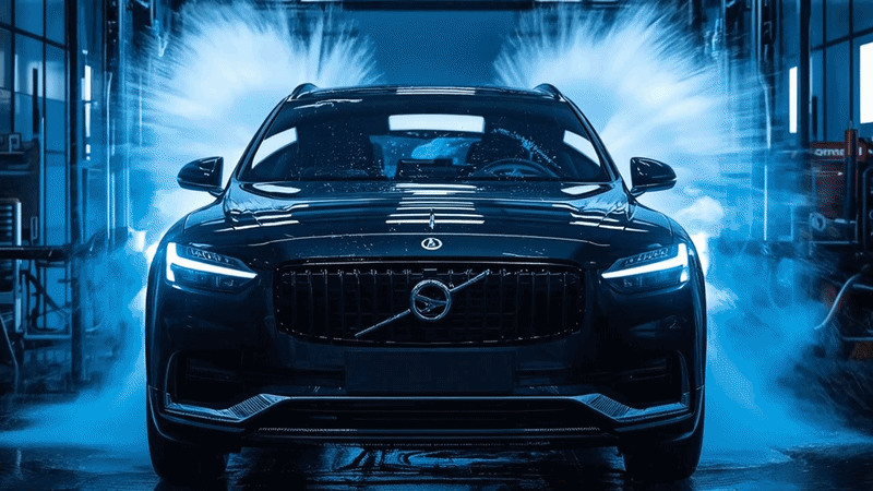 Car detailing steam vacuuming GIF background
